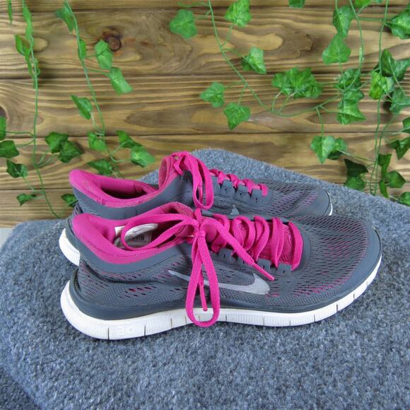 Nike Women's Free 3.0 Sneaker Gray Synthetic Sz 7.5‎ Medium Used 2025 - Picture 3 of 6